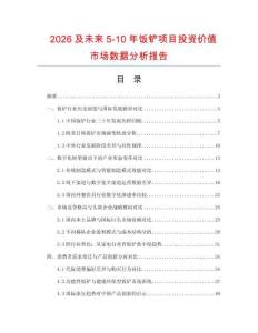 2026及未來5-10年飯鏟項目投資價值市場數據分析報告
