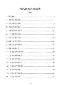 钢结构质量保证体系建立方案