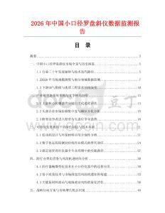 2026年中國小口徑羅盤斜儀數據監測報告