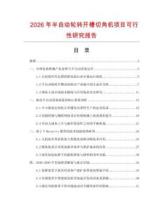 2026年半自動輪轉開槽切角機項目可行性研究報告