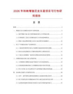 2026年轉椅增強尼龍五星項目可行性研究報告