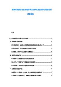 尼斯海濱旅游行業市場現狀供需分析及投資評估規劃分析研究報告