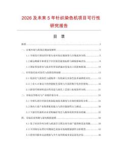 2026及未來5年針織染色機(jī)項(xiàng)目可行性研究報(bào)告