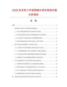 2026及未來5年鋁制接頭項目投資價值分析報告