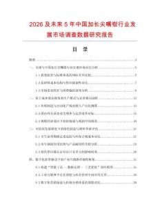 2026及未來5年中國加長尖嘴鉗行業發展市場調查數據研究報告