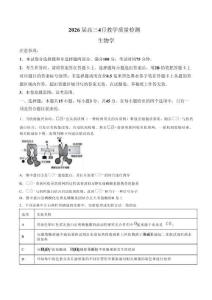 安徽省皖南八校2026屆高三年級4月教學質量檢測生物試卷（含答案）