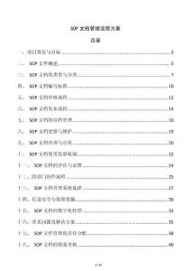 SOP文檔管理流程方案
