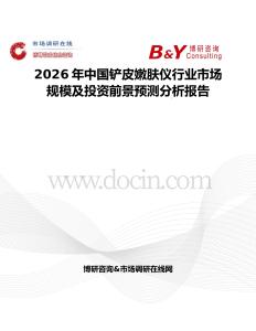2026年中國鏟皮嫩膚儀行業(yè)市場規(guī)模及投資前景預(yù)測分析報告