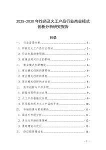 2025-2030年炸药及火工产品行业商业模式创新分析研究报告