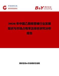 2026年中国乙酰哌普嗪行业发展现状与市场占有率及排名研究分析报告