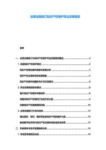 法律法規修訂知識產權保護司法改善規劃