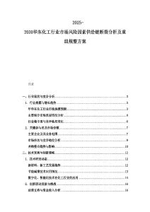 2025-2030華東化工行業(yè)市場(chǎng)風(fēng)險(xiǎn)因素供給鏈斷裂分析及重組規(guī)整方案