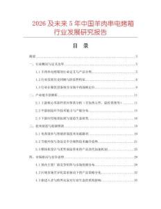 2026及未來5年中國羊肉串電烤箱行業發展研究報告