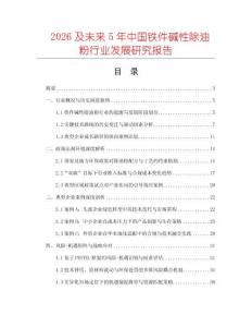 2026及未來5年中國鐵件堿性除油粉行業發展研究報告