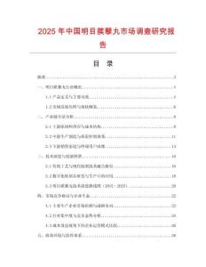 2025年中國明目蒺藜丸市場調查研究報告