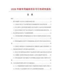 2026年教學用磁鐵項目可行性研究報告