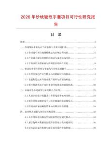 2026年紗線皺紋手套項目可行性研究報告