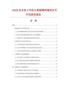 2026及未來5年防火鋼板隔間墻項目可行性研究報告