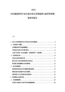 2025-2030假肢矯形行業市場分析及發展趨勢與投資管理策略研究報告