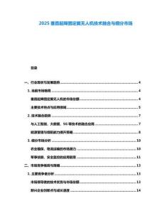 2025垂直起降固定翼無人機技術(shù)融合與細分市場