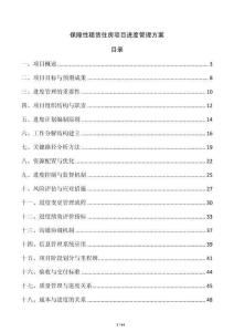 保障性租賃住房項目進度管理方案