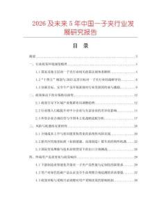 2026及未來5年中國一子夾行業(yè)發(fā)展研究報告