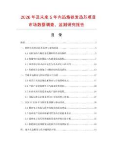2026年及未來5年內熱烙鐵發熱芯項目市場數據調查、監測研究報告