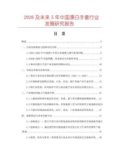 2026及未來5年中國漂白手套行業(yè)發(fā)展研究報(bào)告