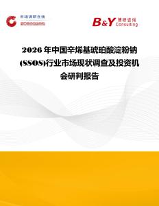 2026年中國辛烯基琥珀酸淀粉鈉(SSOS)行業市場現狀調查及投資機會研判報告