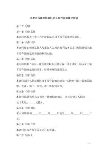 二零二六年度新城區地下綜合管廊建設合同