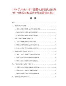 2026及未來5年中國霧化鉻鉬鋼加長滑行桿市場現(xiàn)狀數(shù)據(jù)分析及前景預(yù)測報告