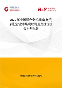 2026年中國鋁合金式機械(電子)剎把行業市場現狀調查及投資機會研判報告