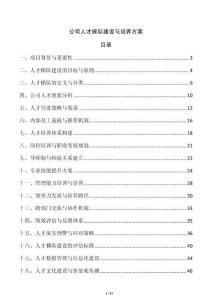 公司人才梯隊建設與培養方案