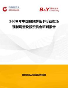 2026年中國視頻解壓卡行業市場現狀調查及投資機會研判報告