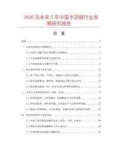 2026及未來5年中國手項鏈行業發展研究報告