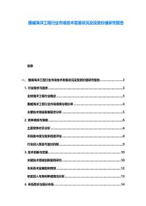 挪威海洋工程行業(yè)市場技術(shù)發(fā)展?fàn)顩r及投資價(jià)值研究報(bào)告