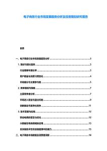 電子商務行業市場發展趨勢分析及投資規劃研究報告