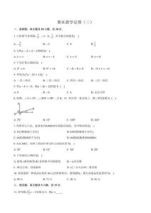 2025--2026学年人教版七年级上册测试卷期末教学反馈（三）