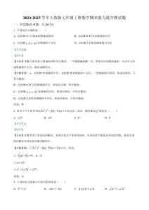 2024-2025學年人教版七年級數學上冊 期末能力提升測試題（解析版）