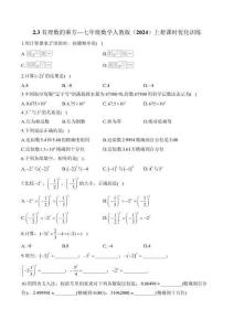 2.3 有理數的乘方—七年級數學人教版（2024）上冊課時優化訓練（含解析）