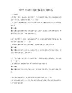 2025年初中物理教学案例解析