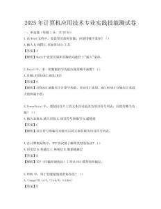 2025年計算機(jī)應(yīng)用技術(shù)專業(yè)實(shí)踐技能測試卷