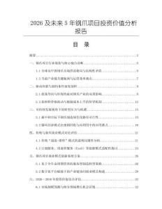 2026及未來5年鋼爪項目投資價值分析報告