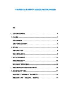 冷凍肉解凍技術突破對產品品質提升的效果評估報告
