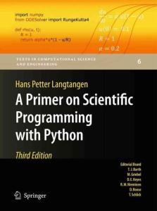 A Primer on Scientfic Programming with Python Third Edition