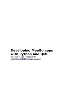 Developing MeeGo apps with Python and QML(1)