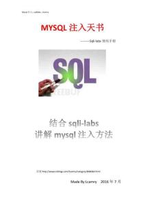 MySQL 注入天書 - sqli-labs 注入手冊 by it-ebooks (z-lib.org)