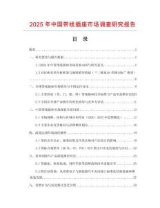 2025年中国带线插座市场调查研究报告