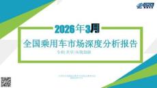 2026年3月份全國乘用車市場深度分析報告-乘聯分會