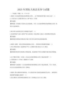 2025年國際人權(quán)法實(shí)務(wù)與試題